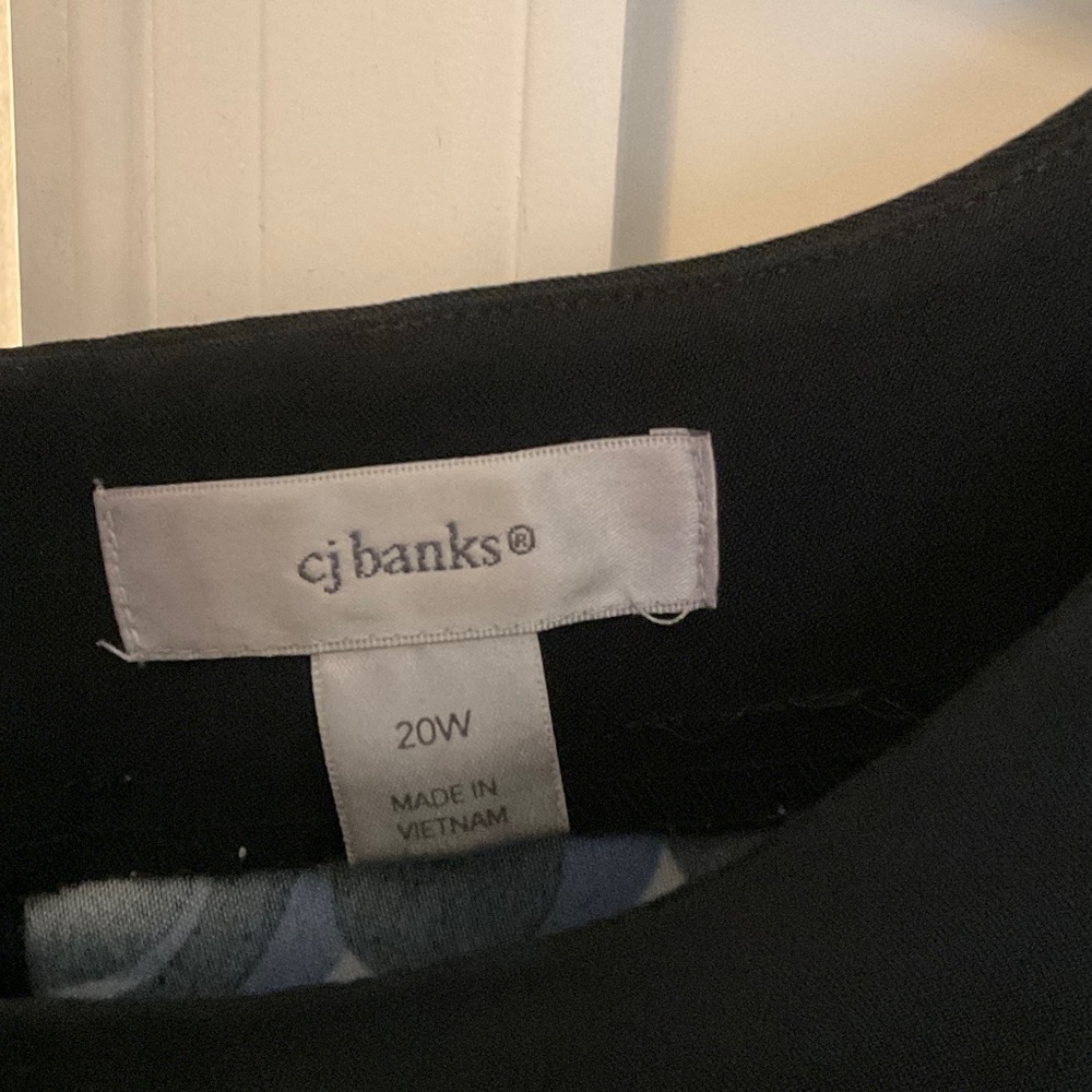 CJ Banks Elegant Black and Blue midi Dress - Picture 2 of 3